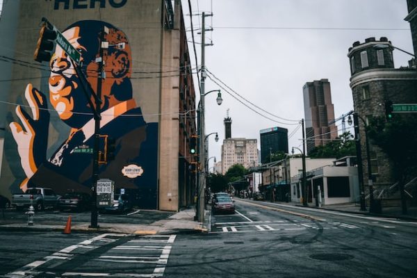 Crosswalks in downtown Atlanta.