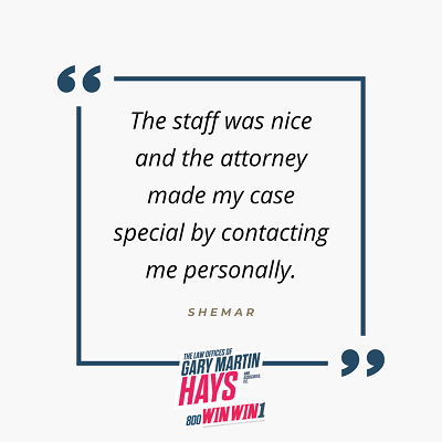 “The staff was nice and the attorney made my case special by contacting me personally.”