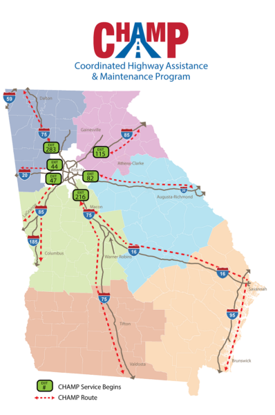 CHAMP route map.